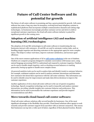 Future of Call Center Software and its potential for growth.docx