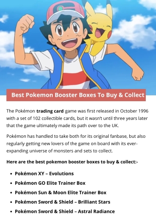 Best Pokemon Booster Boxes To Buy & Collect