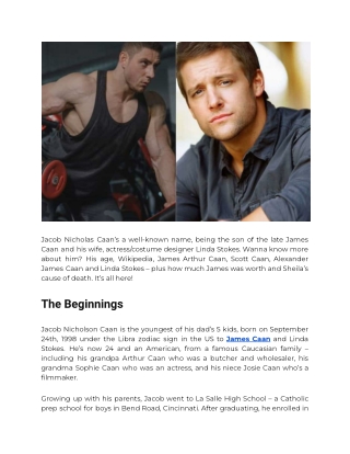 Get to Know Jacob Nicholas Caan_ Son of James Caan