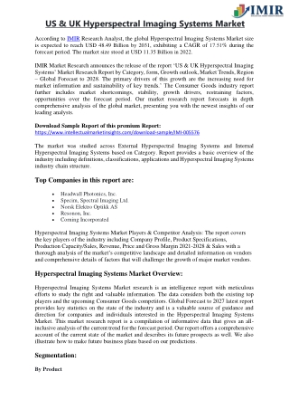 US & UK Hyperspectral Imaging Systems Market