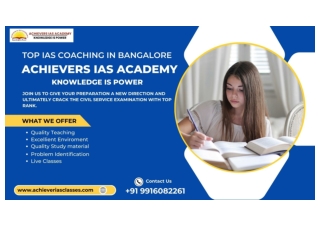 Top IAS Coaching In Bangalore