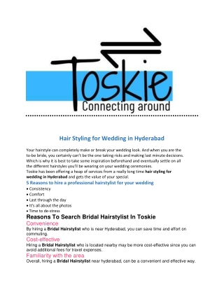 hair stylist in hyderabad