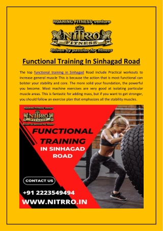 Functional Training In Sinhagad Road