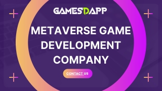 Metaverse Game Development Company