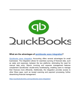 What are the advantages of quickbooks wave integration (1)