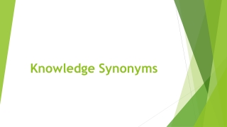 Knowledge Synonyms
