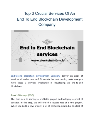 End-to-End Blockchain Development Services- BlockchainFirm