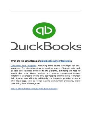 What are the advantages of quickbooks wave integration (1)