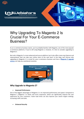 Why Upgrading To Magento 2 Is Crucial For Your E-Commerce.docx