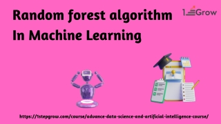 Random forest algorithm In Machine Learning