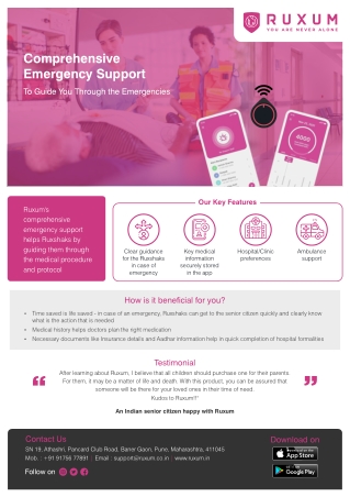 Comprehensive Emergency Support for Senior Citizens in India