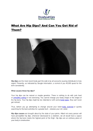 What Are Hip Dips? And Can You Get Rid of Them?