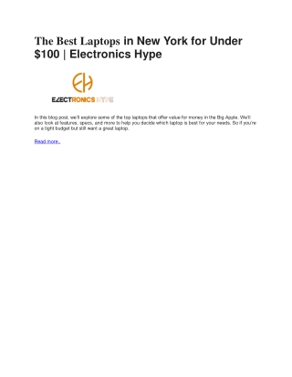 The Best Laptops in New York