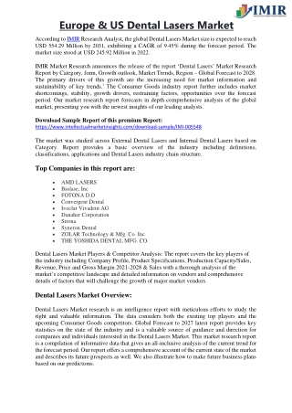 Europe & Us Dental Lasers Market