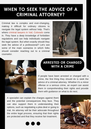 When to Seek the Advice of a Criminal Attorney?