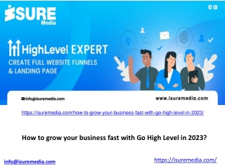 How to grow your business fast with Go High Level