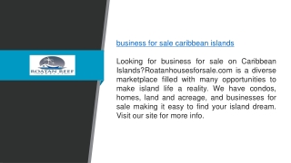 Business for Sale Caribbean Islands Roatanhousesforsale.com