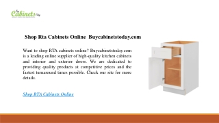 Shop Rta Cabinets Online | Buycabinetstoday.com