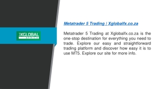 Metatrader 5 Trading