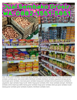 ౦88ᒿ·I55I·585I (WA) Agen Sembako Grosir Buka Usaha Grosir Sembako
