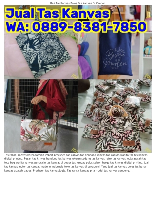 0889•8З8l•ᜪ850 (WA) Tas Kain Kanvas Polos Toko Tas Kanvas Di Bali