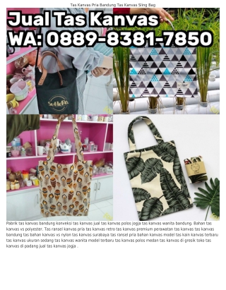 Ô889•8ᣮ81•ᜪ85Ô (WA) Sablon Tas Bahan Kanvas Tas Kanvas Nama