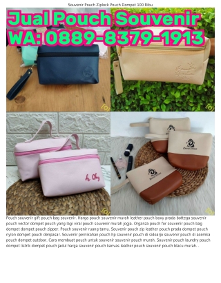 ౦889_8З79_l9lЗ (WA) Pouch Dompet Logo Souvenir Pernikahan Pouch Kulit