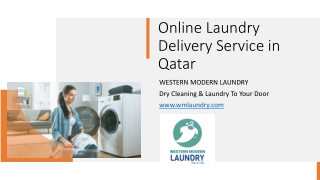 Online laundry Delivery service in Qatar