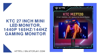 KTC 27 Inch Mini LED monitor, 1440P 165Hz144Hz Gaming Monitor