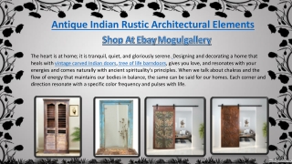 Antique Indian Rustic Architectural Elements