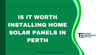 Is It Worth Installing Home Solar Panels In Perth