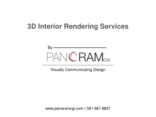 3D Interior Rendering Services by Panoram CGI