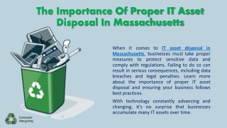 It Asset Disposal In Massachusetts