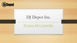 Pioneer Dj Controller | Djdepot.ca