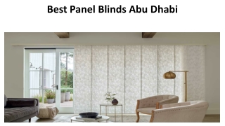 Panel Blinds curtainabudhabi