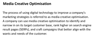 Media Creative Optimisation- Lyxel&Flamingo