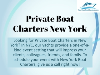 Private Boat Charters New York