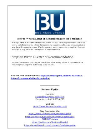 How to Write a Letter of Recommendation for a Student