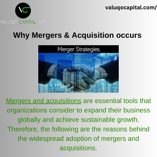 Why Mergers & Acquisition Occurs in India