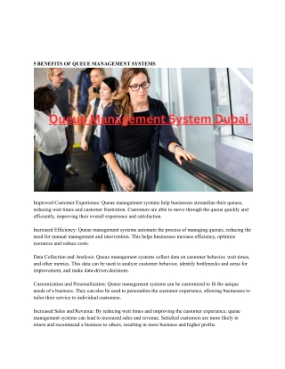 Queue Management System Dubai