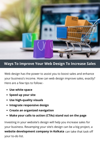 Ways To Improve Your Web Design To Increase Sales