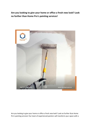Are you looking to give your home or office a fresh new look