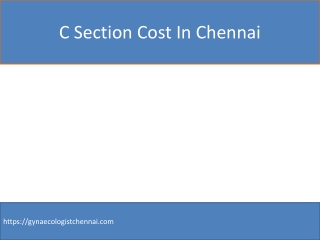 C Section Cost In Chennai