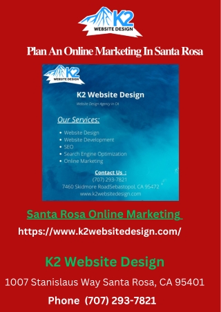 Plan An Online Marketing In Santa Rosa