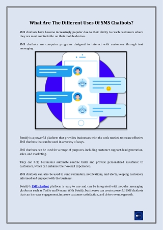 What Are The Different Uses Of SMS Chatbots?