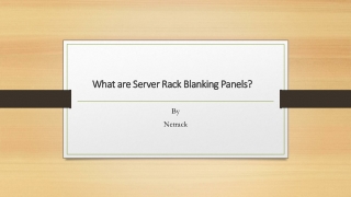 What are Server Rack Blanking Panels