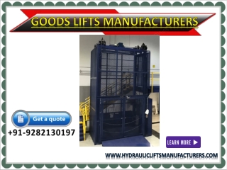 Goods Lift Manufacturers