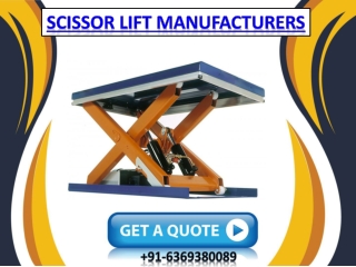 Scissor Lift Manufacturers
