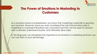 The Power of Emotions in Marketing to Customers