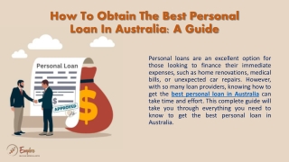 Best Personal Loan In Australia